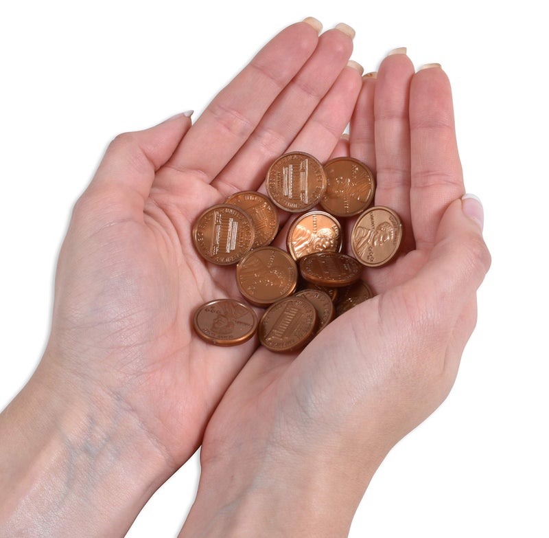 LEARNING ADVANTAGE Play Pennies - Set of 100 Plastic Coins - Designed and Sized Like Real US Currency - Teach Money Math With This Pretend Play Resource - Image 3