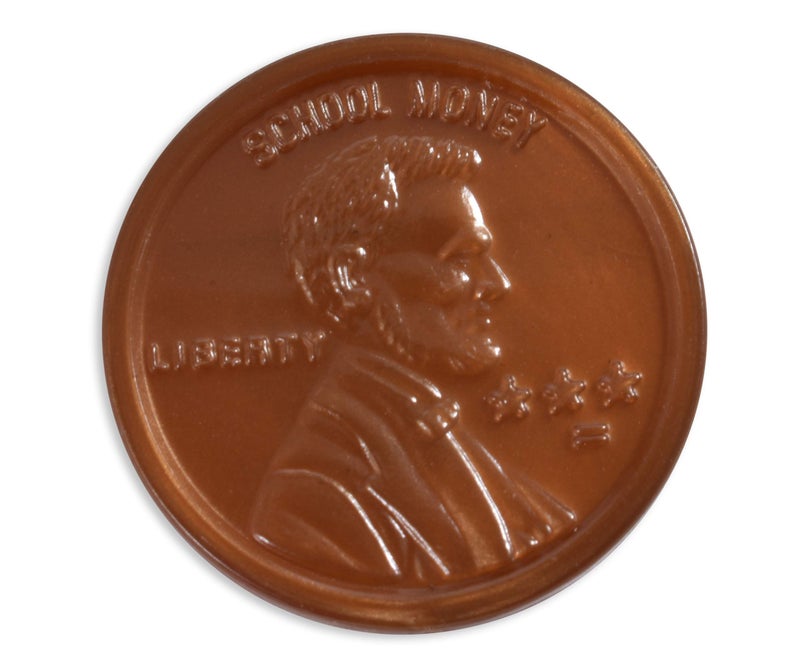 LEARNING ADVANTAGE Play Pennies - Set of 100 Plastic Coins - Designed and Sized Like Real US Currency - Teach Money Math With This Pretend Play Resource - Image 1