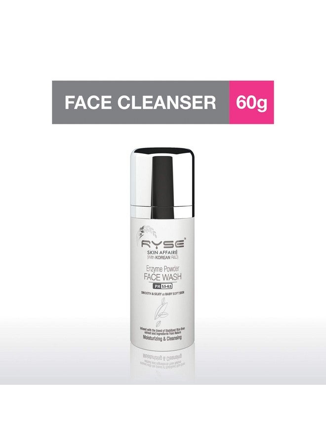RYSE Enzyme Powder Face Wash - Improves Skin Tone, Paraben Free, Rice Bran Face Cleanser 60gm - Image 2