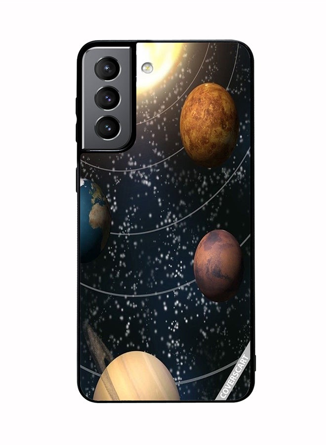 Protective Case Cover For Samsung Galaxy S21 5G Galaxy Design Multicolour