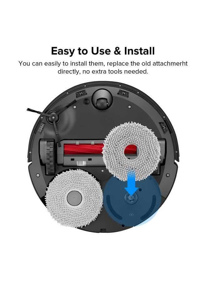 roborock 4 Pack Microfiber Mop Cloths for Q Revo, Qrevo MaxV, Qrevo S, Qrevo Pro, Qrevo Slim Qrevo S5V Robot Vacuum Cleaner, Mop Pad Replacement Accessories - Image 4