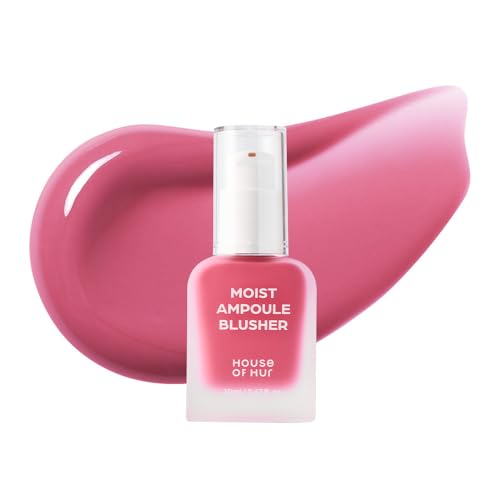 House of Hur Moist Ampoule Blusher with 50 Moisture Essence Hydrating LongLasting Blush 068floz 9 Shades Pink Rosie - Image 1