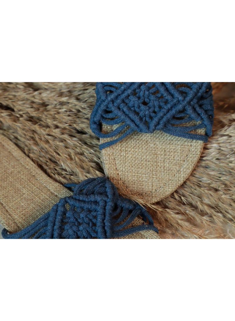 انتيكيانو سليبر مكرمي – تصميم بوهيمي يدوي من القطن – المقاسات 39 - Image 5