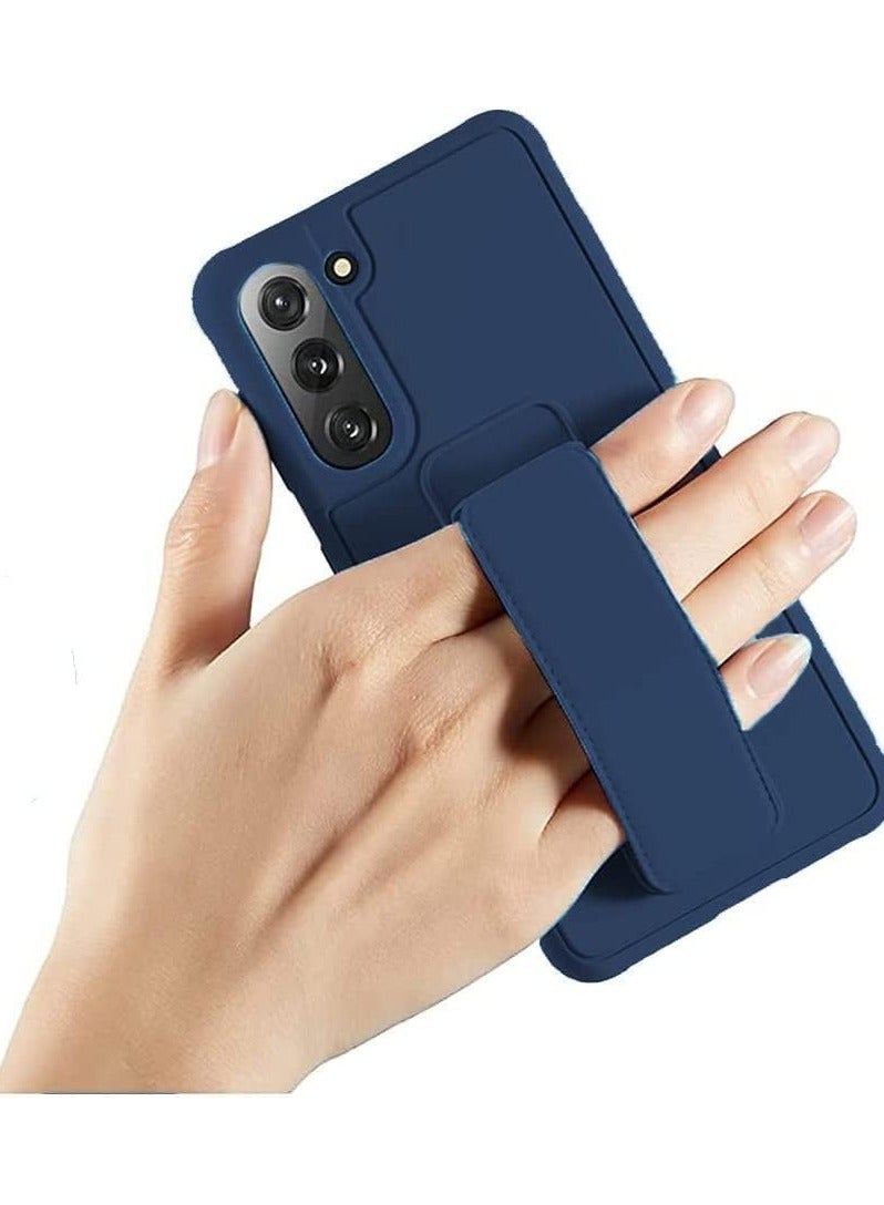 ELTRAZONE ELTERAZONE Case Compatible with Samsung Galaxy A02S Case Cover Blue Grip Magnetic Car Mount Kickstand & Holder, Premium Silicone Vertical & Horizontal Hand Strap and Grip with Multi Stand - Image 2