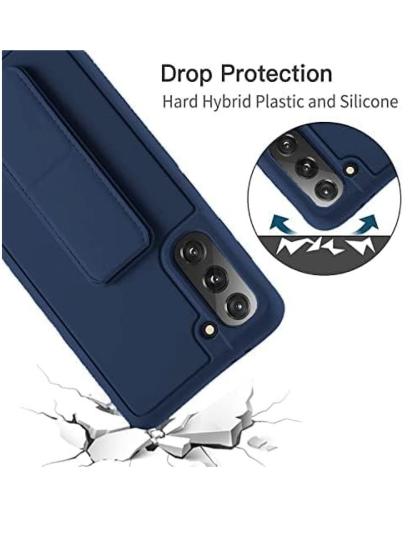 ELTRAZONE ELTERAZONE Case Compatible with Samsung Galaxy A02S Case Cover Blue Grip Magnetic Car Mount Kickstand & Holder, Premium Silicone Vertical & Horizontal Hand Strap and Grip with Multi Stand - Image 4