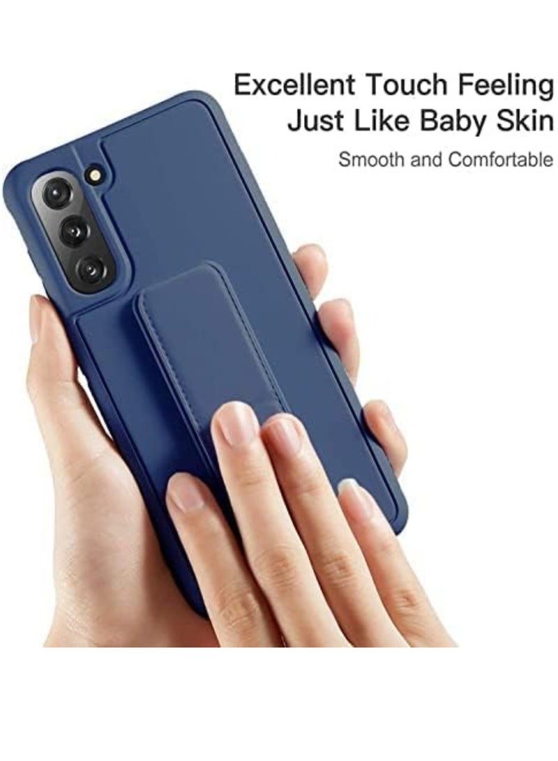 ELTRAZONE ELTERAZONE Case Compatible with Samsung Galaxy A02S Case Cover Blue Grip Magnetic Car Mount Kickstand & Holder, Premium Silicone Vertical & Horizontal Hand Strap and Grip with Multi Stand - Image 3