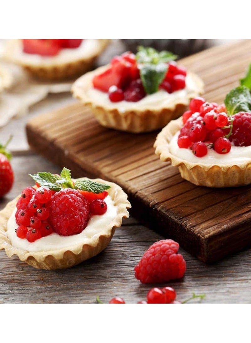 SYOSI قالب تارت البيض 12 حبة حامل كعك من الفولاذ المقاوم للصدأ قشور منزلية للخبز صينية ألومنيوم مقاومة للحرارة طقم غير لاصق - Image 4