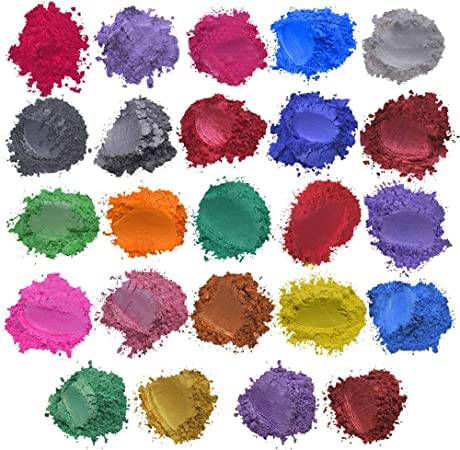Kedia Mica Powder24 Colors Resin Pigment Mica Powder for Epoxy Resin Candle Making Bath Bomb and Slime 5gEach - Image 1