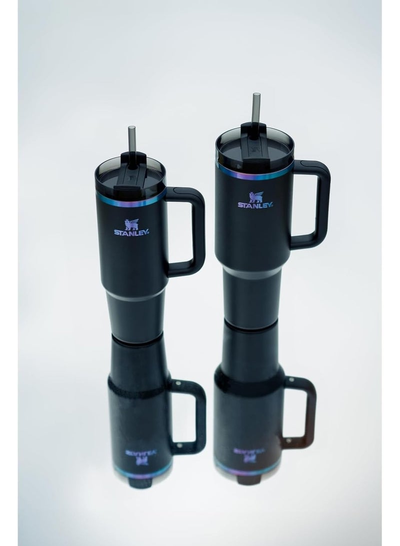 Stanley Quencher H2.0 FlowState™ 40oz Stainless Steel Vacuum Insulated Tumbler with Lid and Straw – Black - Image 5