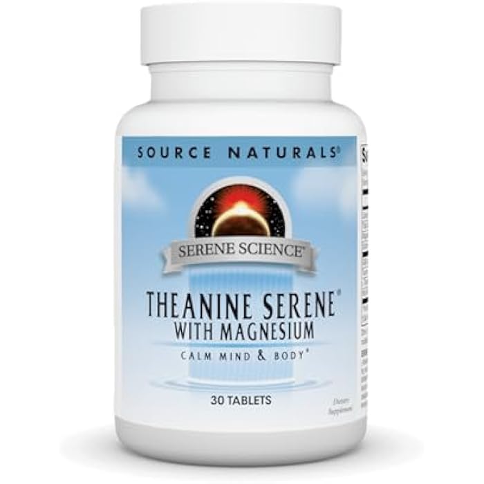 Source Naturals Theanine Serene, Calm Mind & Body*, with GABA - Vegetarian Formlua - 30 Tablets - Image 1