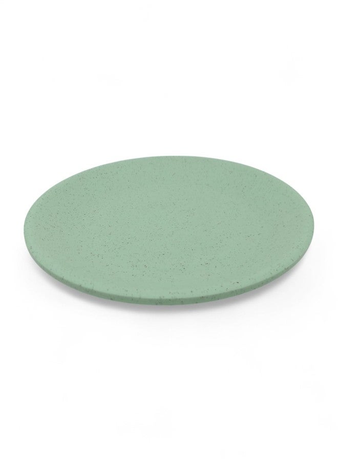 سوبروير | ميلامين نقي | طقم أطباق بوفيه مستديرة - لون رملي أخضر 12.5 بوصة (6 قطع) | مقاوم للبقع، بلمسة نهائية مزججة - Image 5