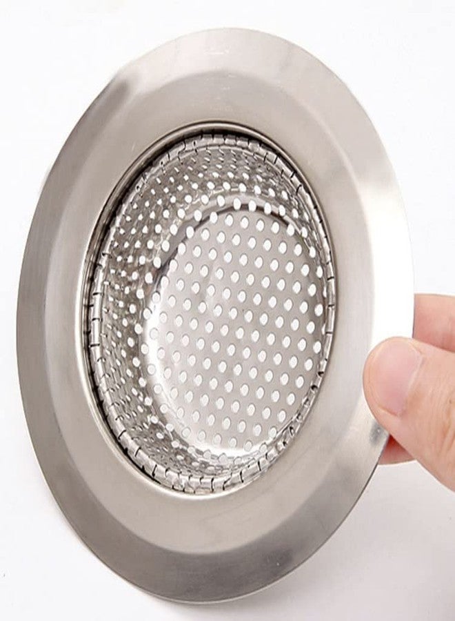 MobFest® Durable, Rustproof Stainless Steel Sink Strainer with 2mm Small Holes, Kitchen Drain Basin Basket Filter Stopper Anti Clogging Jali, 11.5 cm (2) - Image 1