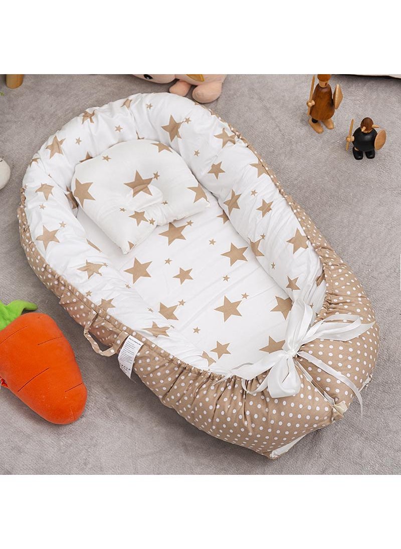 Y&D Portable Foldable Detachable Washable And Anti Pressure Baby Lounger Bionic Detachable Baby Pillow Travel Baby Crib  - Image 1