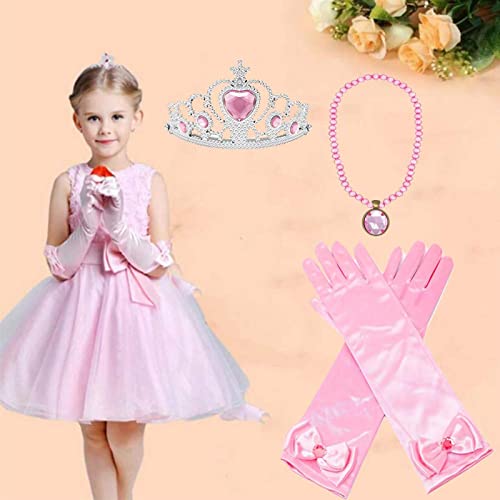 Orgrimmar Princess Dress Up Accessories Gloves Tiara Crown Wand Necklaces Presents for Kids Girls - Image 5