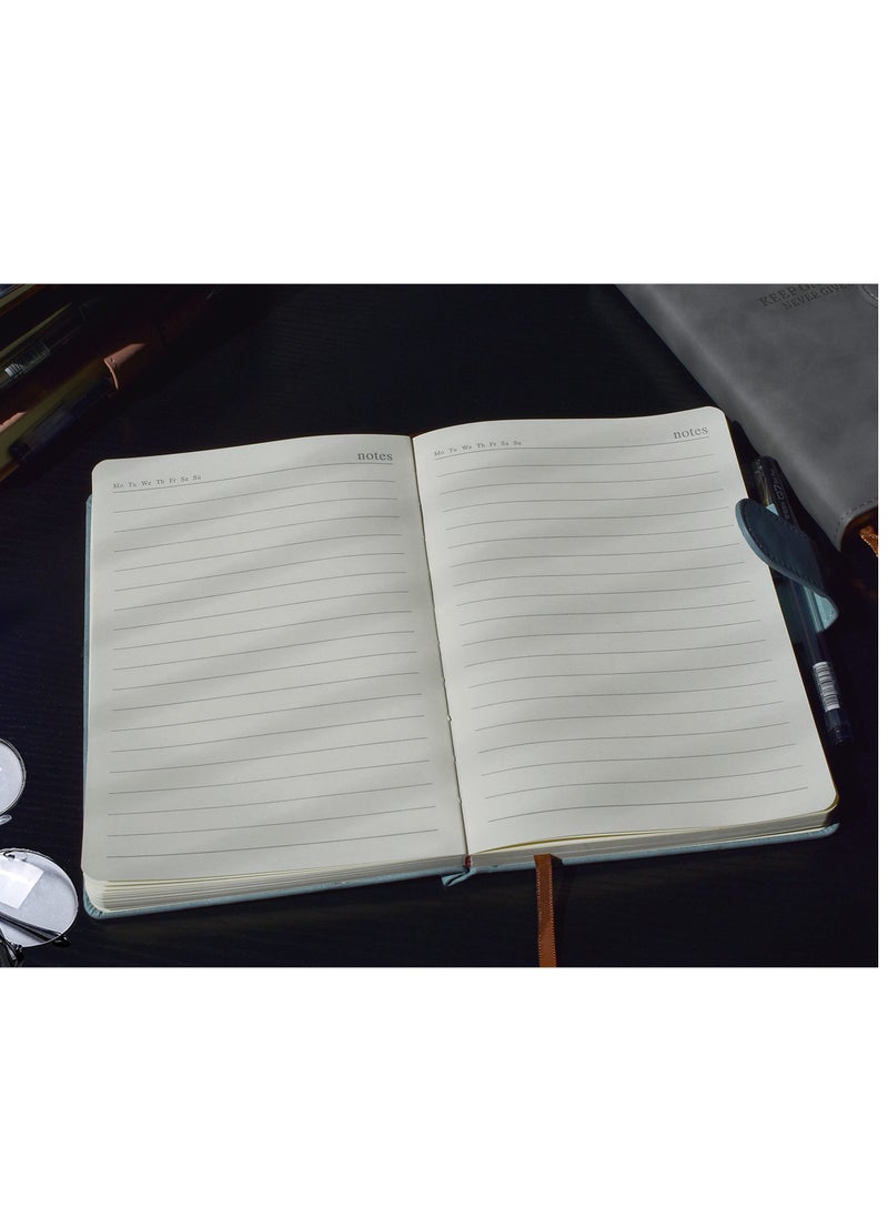 Excefore A5 Notebook Journal Notepad Note Book, 360 Pages Faux Leather Hardcover Notebooks with Pen Loop, Black  - Image 5