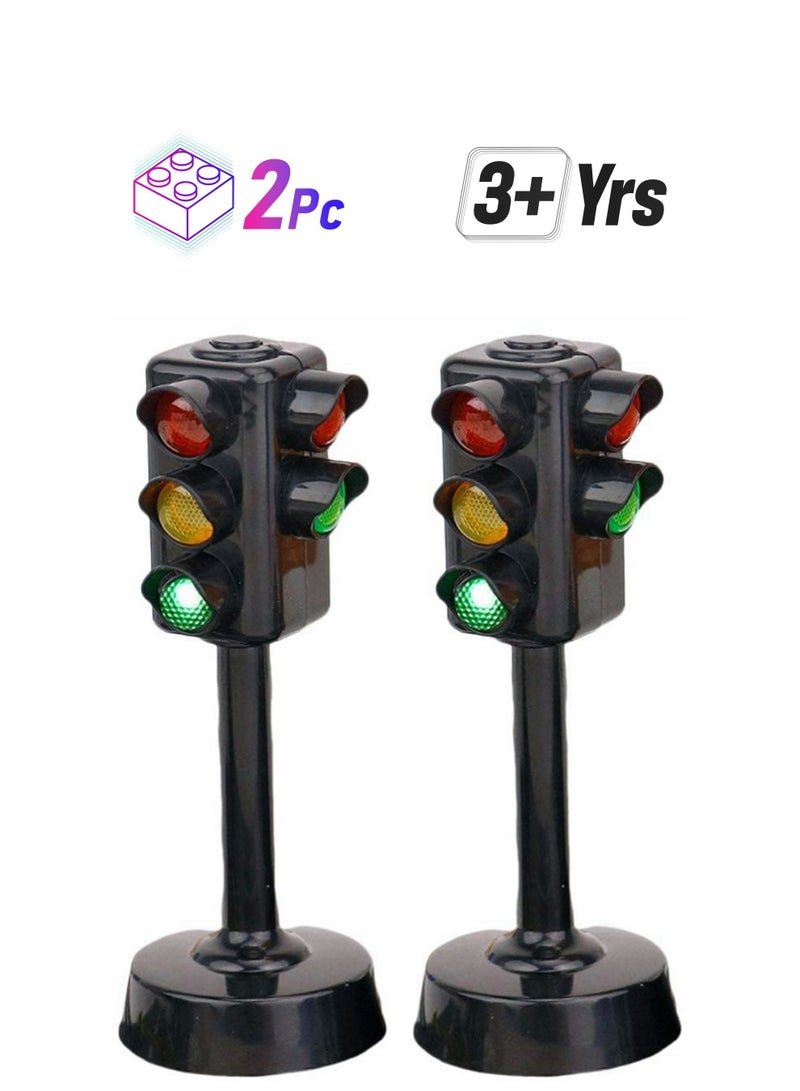 Kids Interactive Traffic Light Toy - Safe Traffic Signal Light Model for Early Education Playset (2 Pcs) - Fun Learning for Toddlers  - Image 1