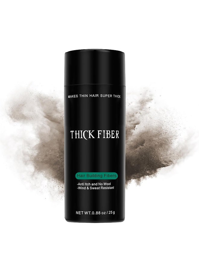 Thick Fiber Hair Fibres (Pack Of 1 Medium Brown) | Hair Powder For Thinning Hair 25G Bottle | Make Thin Hair Look Thicker In Seconds | Hair Thickener For Women & Men - Image 1