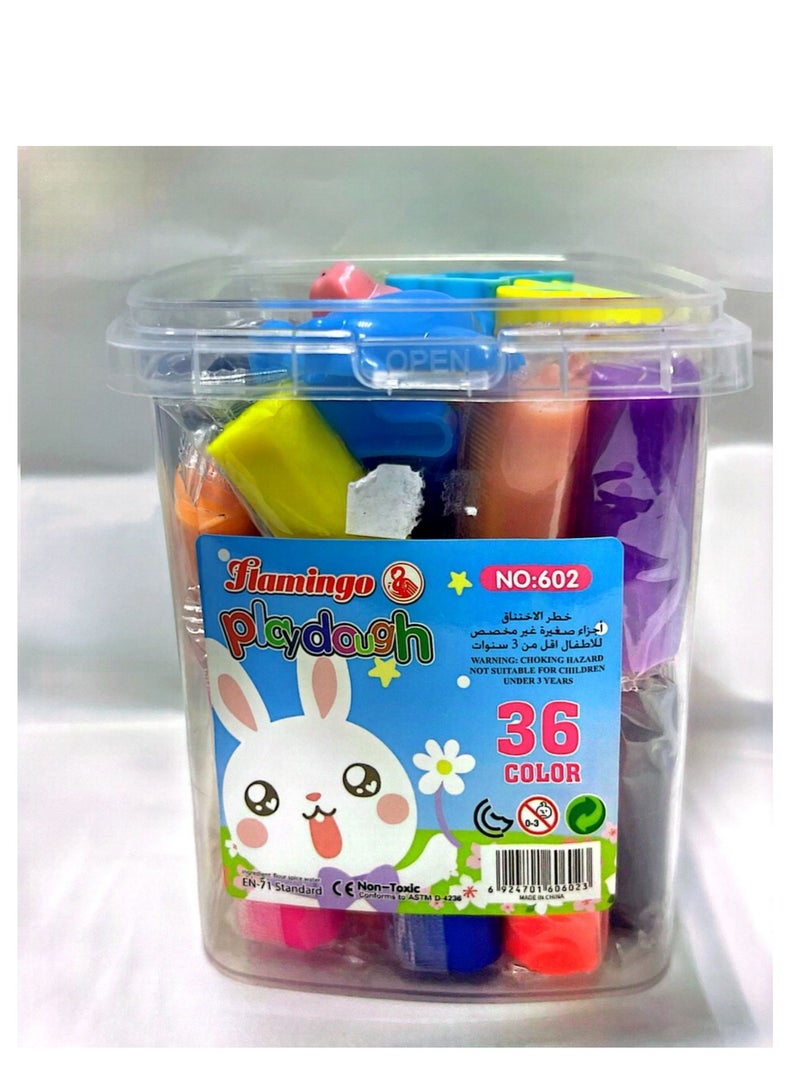 Flamingo Play Dough Set Multicolor Pack OF 36 - Image 1