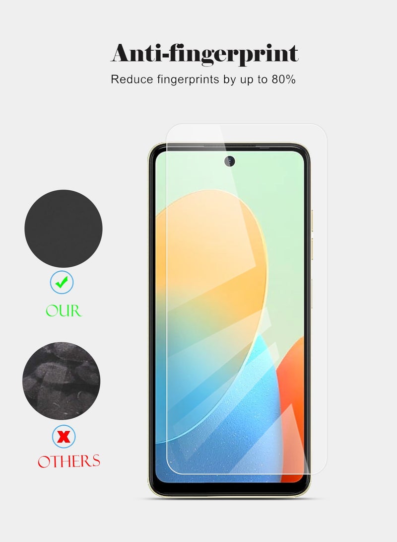 Techie 2 Pack HD Tempered Glass Screen Protector for Tecno Spark Go 2024 - Anti Reflection Anti Bubbles 9H Hardness 0.33 mm Rounded Edges Easy Installation - Image 2