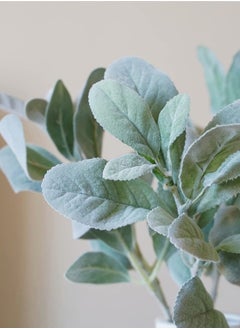 Excefore Real Touch Leaf Lambs Ear Stems, 5 Pcs Faux Greenery Stems, Lambs Ear Garland, Bulk Foliage Leaves Plant Spray for Home Wedding DIY Floral Arrangement Centerpiece Decoration  - Image 3