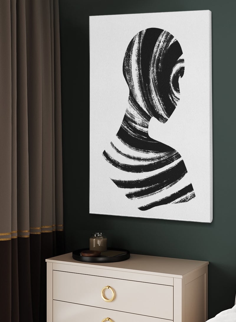 LOWHA Framed Canvas Wall Art Stretched Over Wooden Frame with Scandinavian Abstract Painting - Image 2