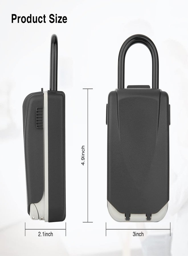 mafiti Key Lock Box for Outside - Lock Box for House Keys - Key Lockbox for Key Storage Outdoor, 4 Digit Combination Lock Box for Outside Realtors Garage Spare Keys - Image 2