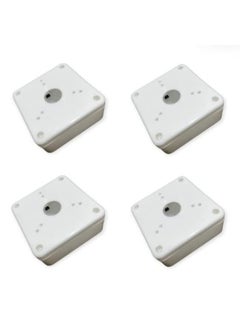 QUARSON QUARSON CCTV Box PVC WeatherResistant 4X4 Survillance Camera Mounting Juction Box With Brass Nuts Fitting Pack of 4 White 4  - Image 1