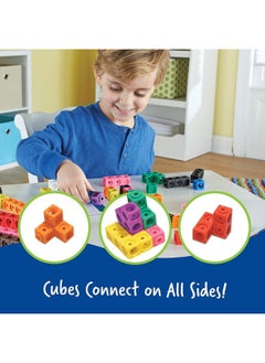 TEGRILO Math Link Cubes Connecting blocks, Manipulatives for Math Links Preschool, Kindergarten, Home, School, Counting, and Sorting Educational Toy(100pcs Cubes)  - Image 3