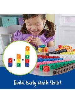 TEGRILO Math Link Cubes Connecting blocks, Manipulatives for Math Links Preschool, Kindergarten, Home, School, Counting, and Sorting Educational Toy(100pcs Cubes)  - Image 4