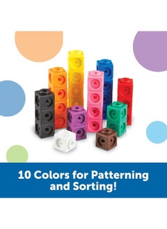TEGRILO Math Link Cubes Connecting blocks, Manipulatives for Math Links Preschool, Kindergarten, Home, School, Counting, and Sorting Educational Toy(100pcs Cubes)  - Image 5