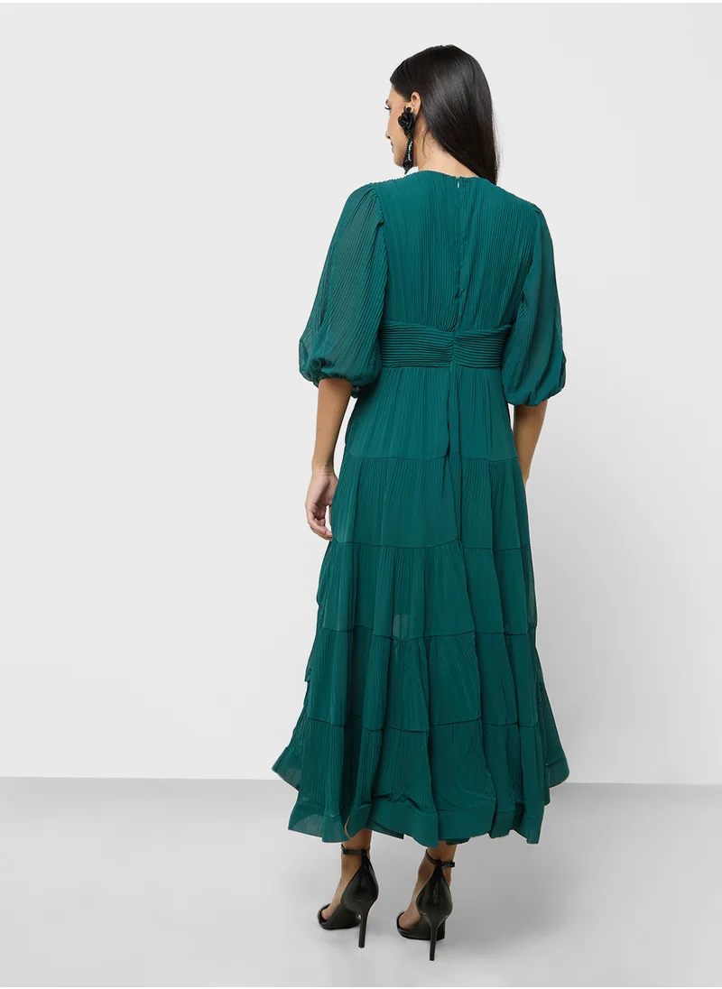 ELLA Puff Sleeve Tiered Dress