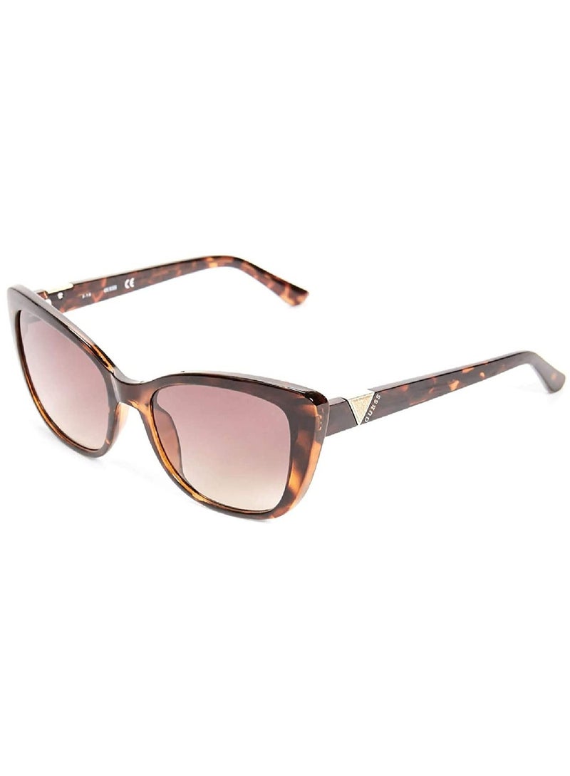 Guess Cat Eye Women's Sunglasses, Dark Havana with Brown Gradient Lenses GU7600 52F Lens Size: 55mm - Image 1