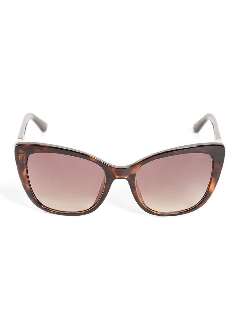 Guess Cat Eye Women's Sunglasses, Dark Havana with Brown Gradient Lenses GU7600 52F Lens Size: 55mm - Image 2