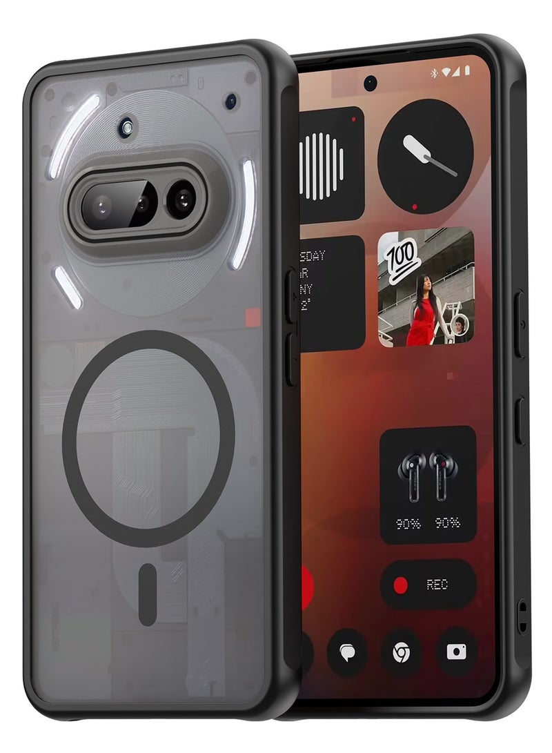 Magnetic Matte Texture Phone Case for Nothing Phone 3a Semi Transparent Frosted Shockproof Case Oil Repellent and Waterproof Phone Cover - Image 1