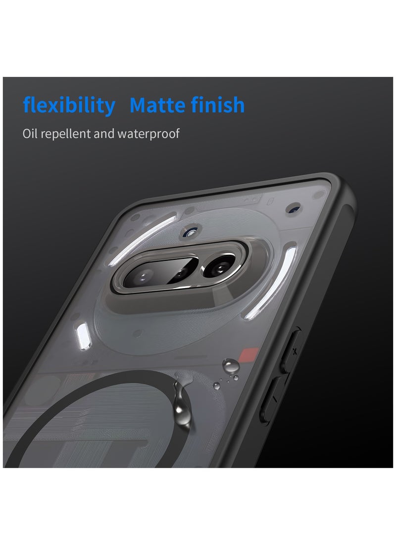 Magnetic Matte Texture Phone Case for Nothing Phone 3a Semi Transparent Frosted Shockproof Case Oil Repellent and Waterproof Phone Cover - Image 3