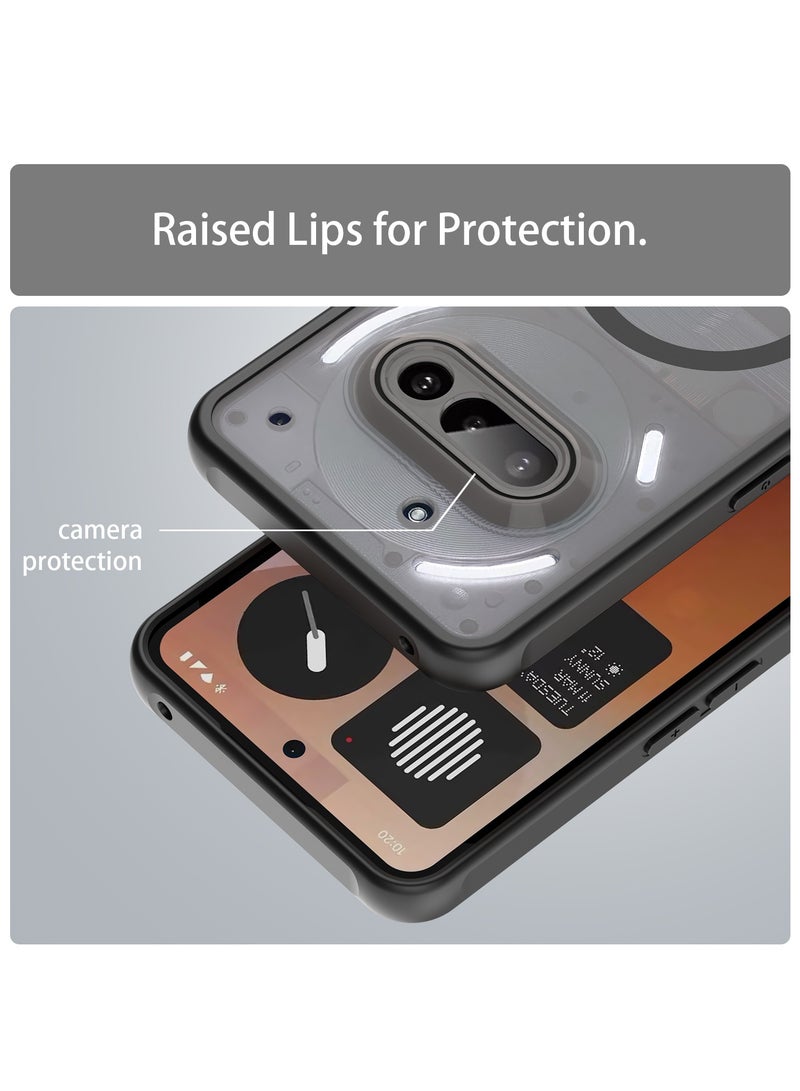 Magnetic Matte Texture Phone Case for Nothing Phone 3a Semi Transparent Frosted Shockproof Case Oil Repellent and Waterproof Phone Cover - Image 4
