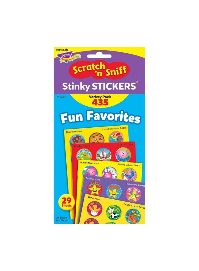 Trend Enterprises: Fun Favorites, Scented Scratch 'N Sniff Stinky Stickers, Fun for Rewards, Incentives, Crafts and as Collectibles, 24 Different Designs, 29 Sheets Included, for Ages 3 and Up - Image 3