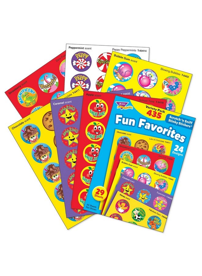 Trend Enterprises: Fun Favorites, Scented Scratch 'N Sniff Stinky Stickers, Fun for Rewards, Incentives, Crafts and as Collectibles, 24 Different Designs, 29 Sheets Included, for Ages 3 and Up - Image 2