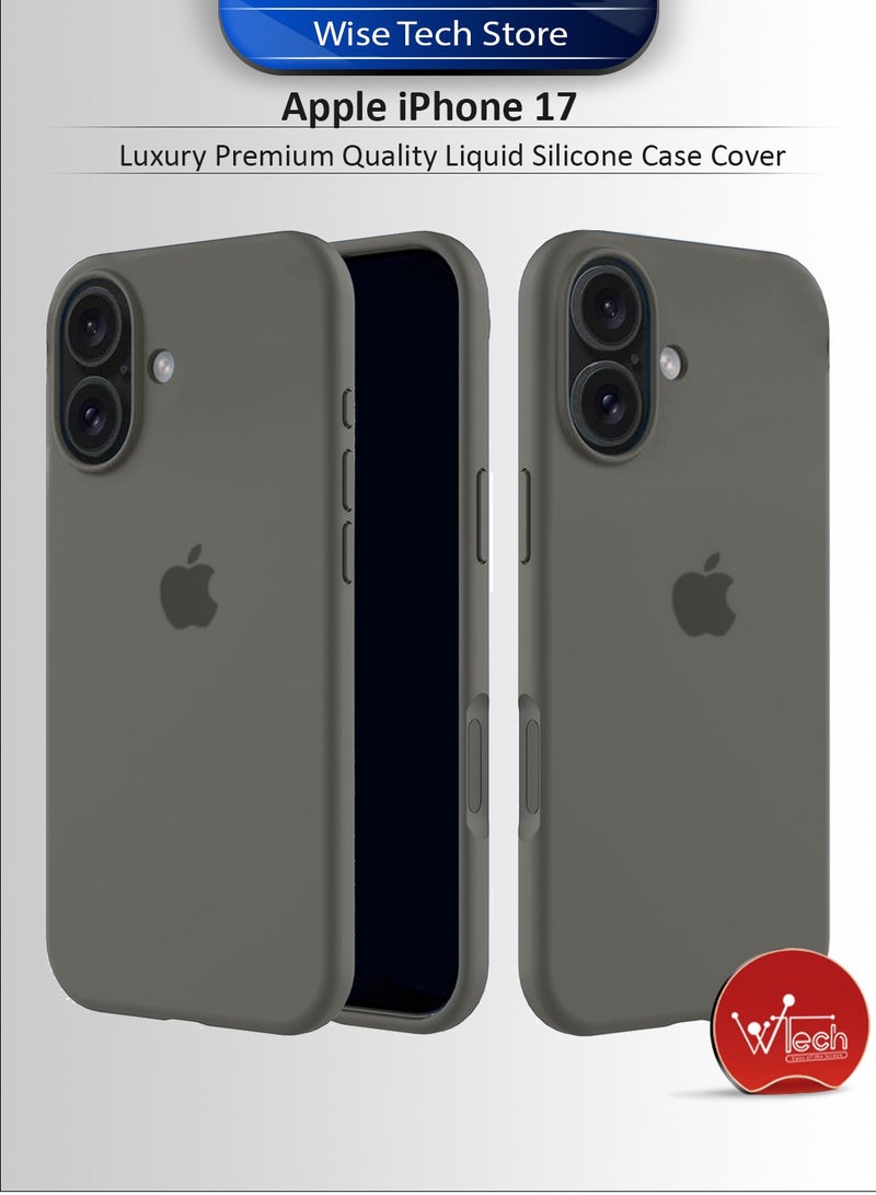 دبليو تيك غطاء حماية من السيليكون السائل الفاخر لجهاز آيفون 17 5G 2025 (MCRPSN) - تيتانيوم - Image 1