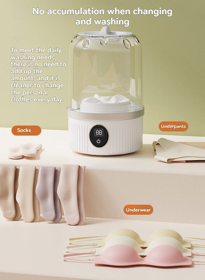 M MIAOYAN Small Automatic Underwear Washing Machine Wireless Portable Small Clothes Special Washing Machine - Image 3