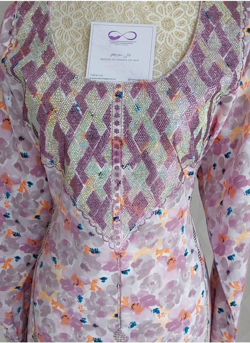 ALREESH ALBANAFSAJI - ALREESH 25 M MUKHAWER GULF EMBROIDERY WITH  OWN HANDS READY-MADE - Image 1