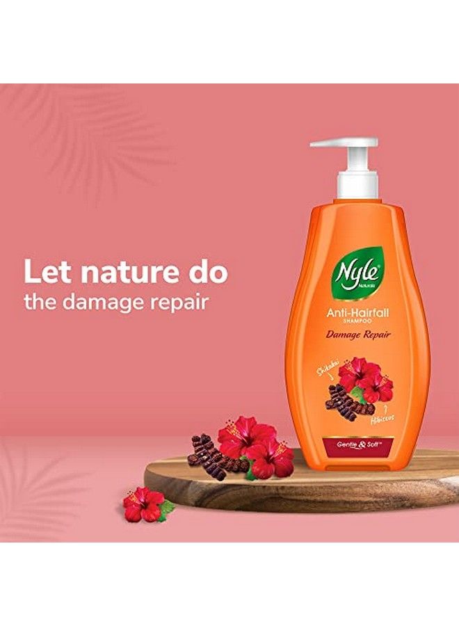 Nyle Naturals Damage Repair Anti Hairfall Shampoo With Shikakai And Hibiscusgentle And Soft Shampoo Ph Balanced And Paraben Free For Men And Women 400Ml - Image 4