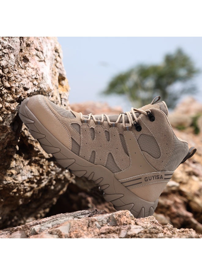 Men's steel-toe safety shoes, lightweight and comfortable, puncture-proof and slip-resistant, wear-resistant and durable, comfortable for long periods of standing, lightweight and breathable, work shoes that can also be worn as fashionable athletic shoes.