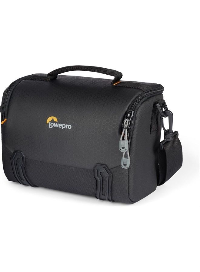 Adventura SH 140 III, Camera Shoulder Bag with Adjustable/Removable Shoulder Strap, Bag for Mirrorless Camera, Compatible with Fujifilm XT200, Canon M50 MII, EOS R10, Nikon Z50, Black