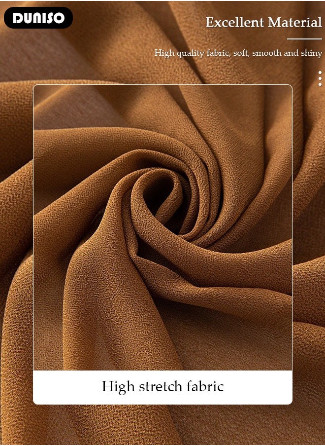 DUNISO Women's Hijab, Premium Fabric Hijab, Stylish and Comfortable Hijab Scarfs, Stretchy, Very Comfy & Good for Everyday Use, Versatile and Artistic Scarf for Women  - Image 3