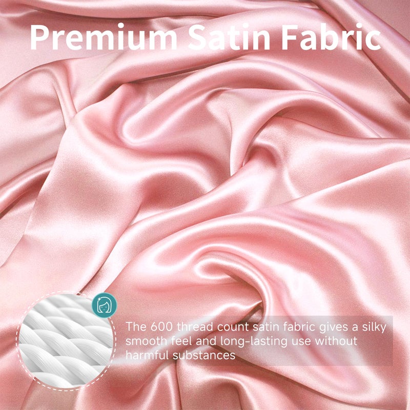 Pro Goleem Satin Soft Crib Sheet Great for Baby with Sensitive Hair Silky Baby Sheet Pink 52â€™â€™x28â€™â€™x8â€™â€™ Fitted Sheet for Girls - Image 5