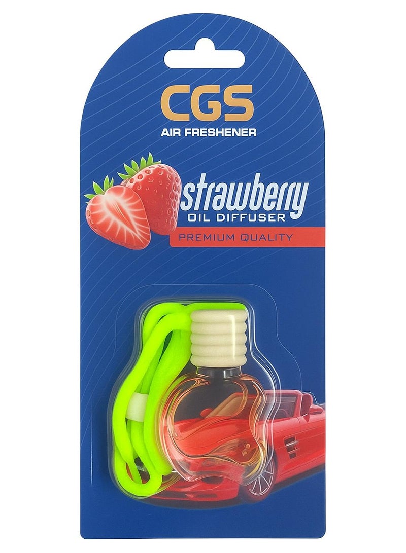 سي جي اس معطر جو على شكل تفاحة - موزع رائحة الفراولة، للسيارة والمنزل، جودة ممتازة