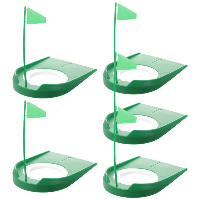 5 Pcs Golf Putting Cups Plastic Practice Hole Set Indoor Training Aid Green Backyard Office - Image 2