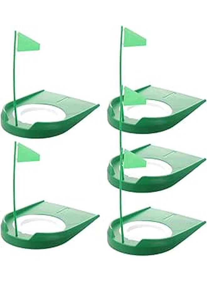 5 Pcs Golf Putting Cups Plastic Practice Hole Set Indoor Training Aid Green Backyard Office - Image 1