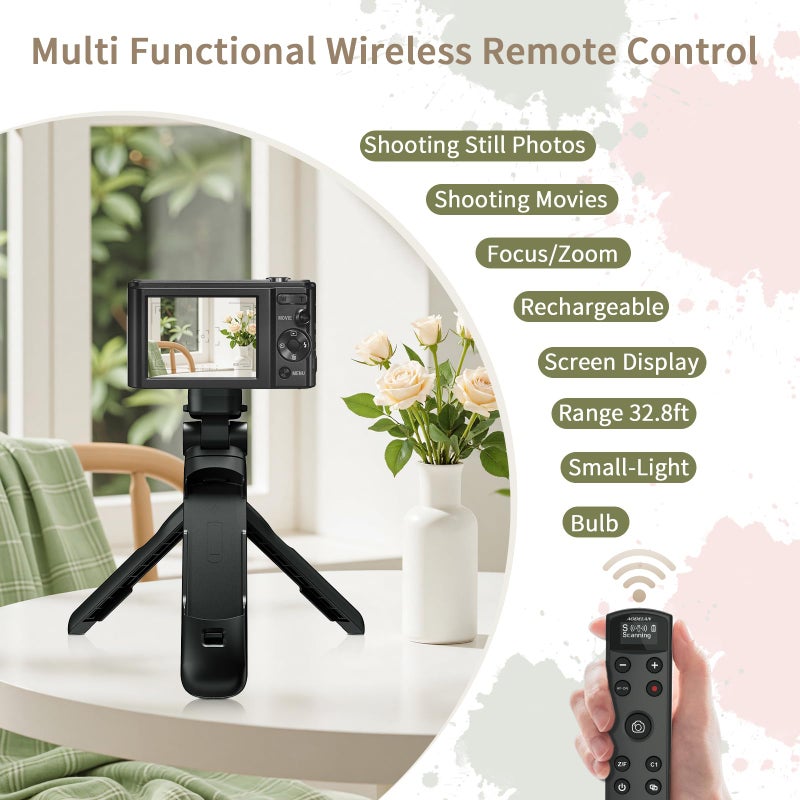 AODELAN for Sony Camera Tripod with Rechargeable Shutter Release,AODELAN Shooting Grip Wireless Remote Control Handle for A7C,A7III,ZV-1,ZV-E10,ZV-1F,A6100,A6400,A6700,A7IV,RX100 VII,A9,A9 II,DSC-RX0 II - Image 3
